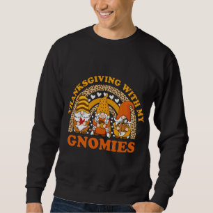 Sweatshirt Thanksgiving Avec Mes Gnomies D'Automne Gnomes Leo