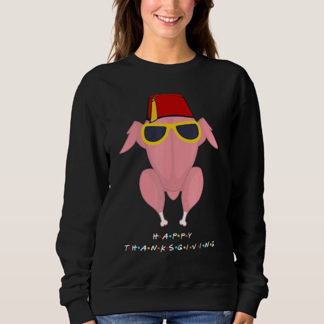 Sweatshirt Thanksgiving  For Friends  Turkey Head (Devant)