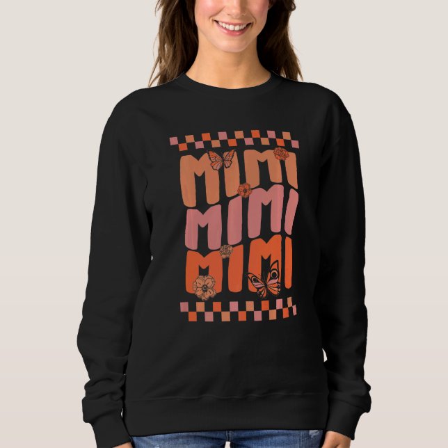 Sweatshirt Thanksgiving Mimi Retro Floral Thankful Best Grand (Devant)