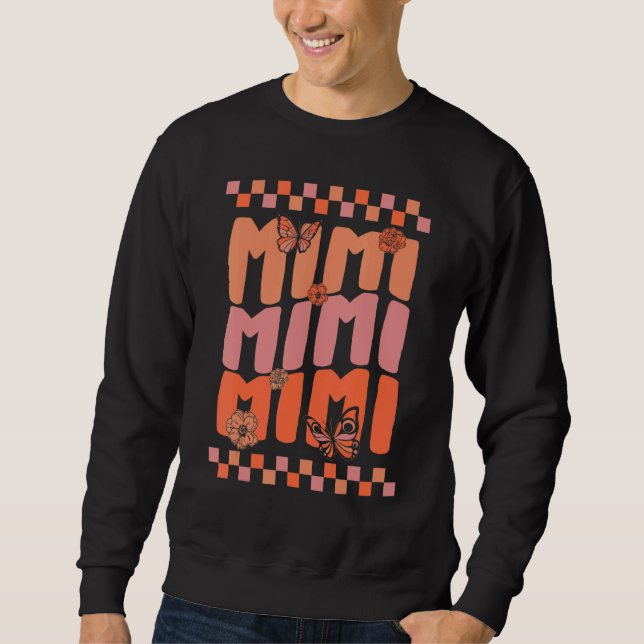 Sweatshirt Thanksgiving Mimi Retro Floral Thankful Best Grand (Devant)