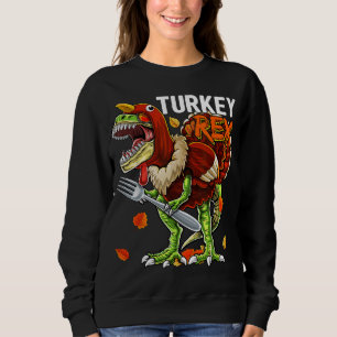 Sweatshirt Thanksgiving T Rex Dinosaur Turquie Costume Kids G