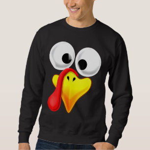 Sweatshirt Thanksgiving Turquie Visage Correspondant Costume 