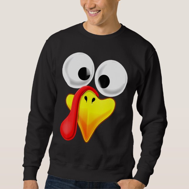 Sweatshirt Thanksgiving Turquie Visage Correspondant Costume  (Devant)