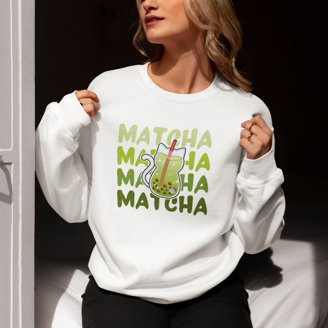 Sweatshirt Thé à bulle Matcha (Créateur téléchargé)