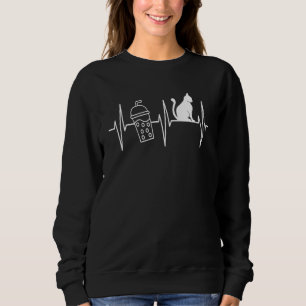 Sweatshirt Thé aux bulles Chat Chaton Battement de cœur Boba 