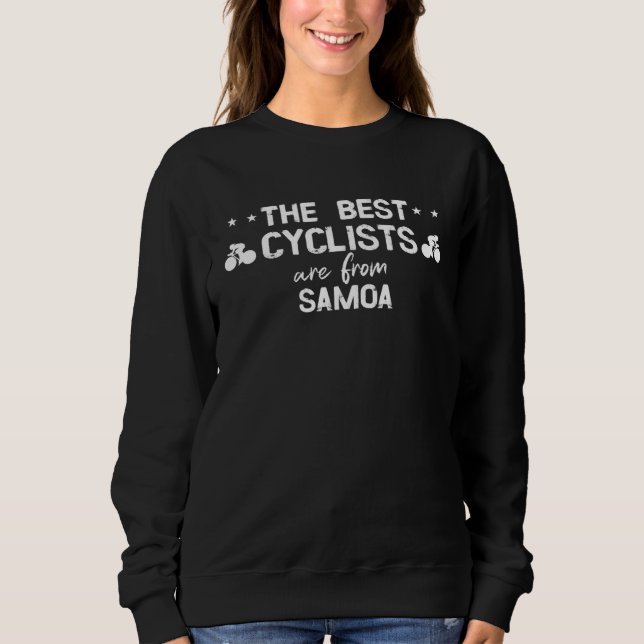 Sweatshirt The best cyclists are from Samoa (Devant)