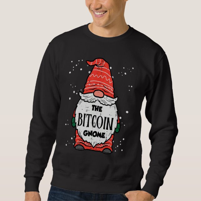 Sweatshirt The Bitcoin Gnome Crypto Matching Christmas Family (Devant)