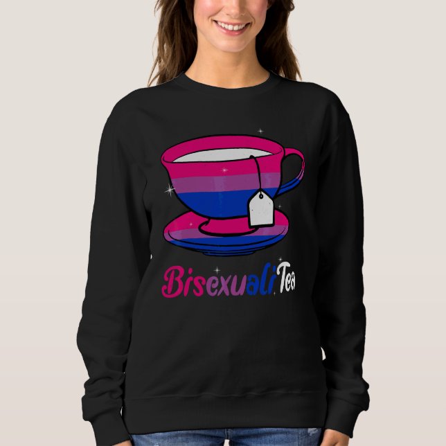 Sweatshirt Thé de soutien bisexuel Bisexualitea (Devant)
