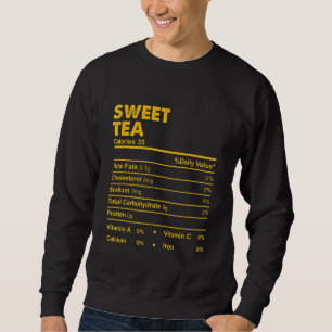 Sweatshirt Thé doux Thé alimentaire Thanksgiving Faits nutrit