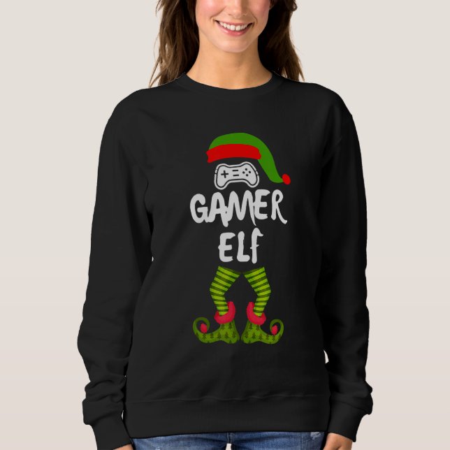 Sweatshirt The Gamer Elf Christmas Pajama  For Gamer Boys (Devant)
