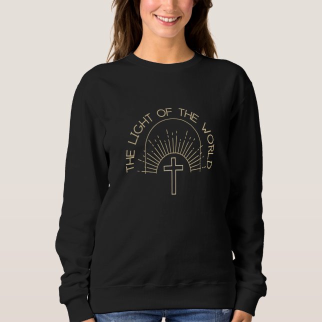Sweatshirt The Light of the World - Christian Bible Verse Gif (Devant)