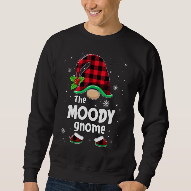 Sweatshirt The Moody Gnome Buffalo Plaid Christmas Matching F (Devant)