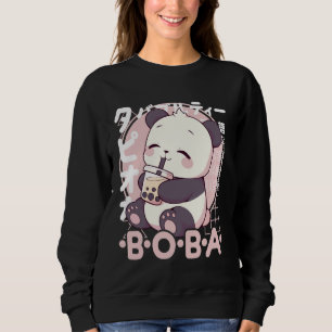 Sweatshirt Thé Panda Boba Kawaii Thé aux bulles Panda Anime N