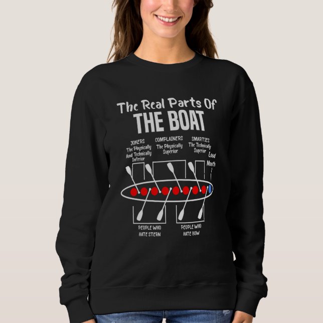 Sweatshirt The Real Parts Of The Boat Rowing Crew Loud Mouth (Devant)