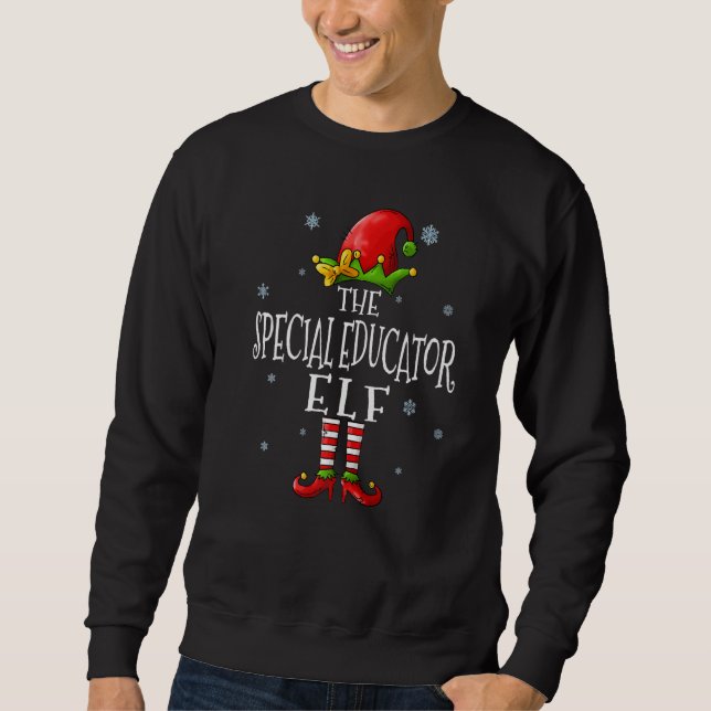 Sweatshirt The Special Educator Elf Squad  Xmas Matching Chri (Devant)