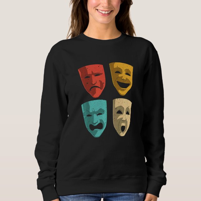 Sweatshirt Théâtre Hommes Masques Théâtres Femmes Broadway Dr (Devant)