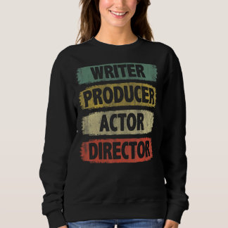 Sweatshirt Théâtre vintage Pour Producteur Écrivain Directeur