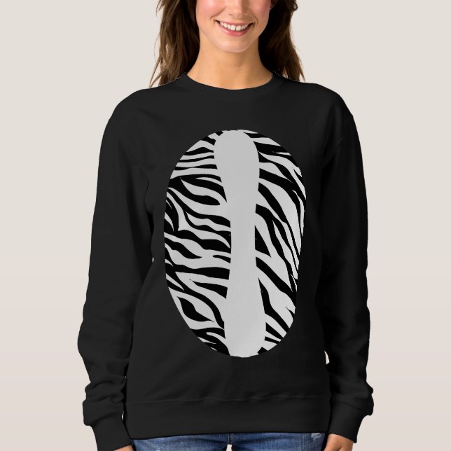 Sweatshirt Thème de fête de la jungle impression zèbre Zoo An (Devant)