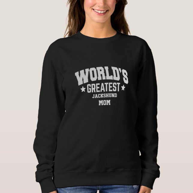 Sweatshirt Thème déco de chien de race mixte Jackshund pour f (Devant)