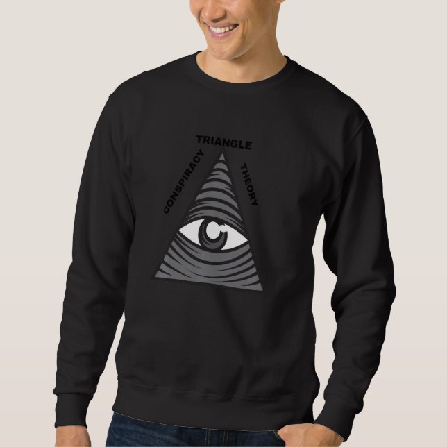 Sweatshirt Théorie De La Conspiration Triangulaire Pour Les C (Devant)