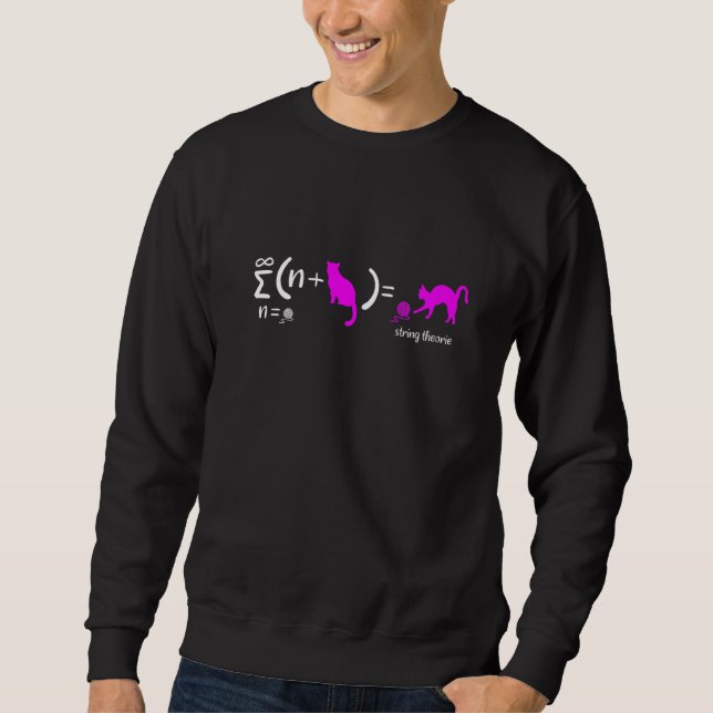 Sweatshirt Théorie des cordes Science Nerd Physique Chat de S (Devant)