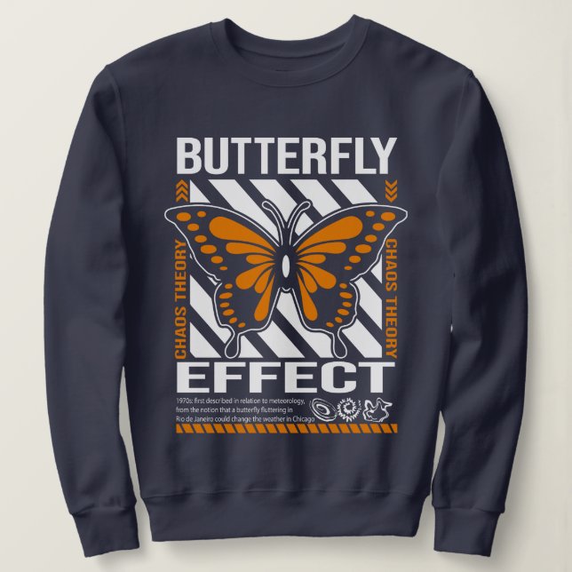Sweatshirt Théorie du Chaos Effet Papillon T-Shirt (Design devant)