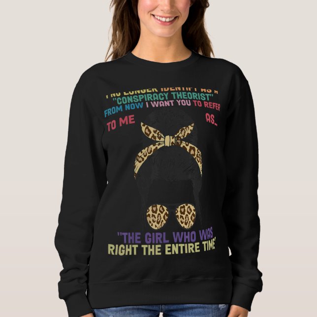 Sweatshirt Théoriste du complot Leoprad Femmes (Devant)
