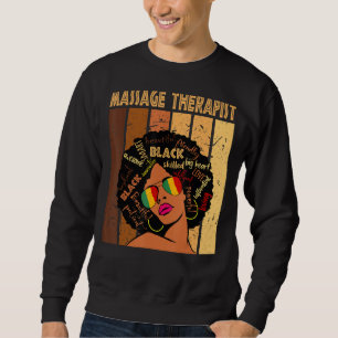 Sweatshirt Thérapeute de massage Afro Africain-Américain Poin