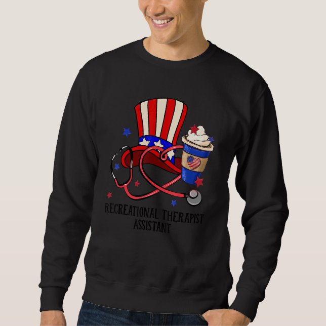 Sweatshirt Thérapeute récréative Assistant Oncle Sam Casquett (Devant)