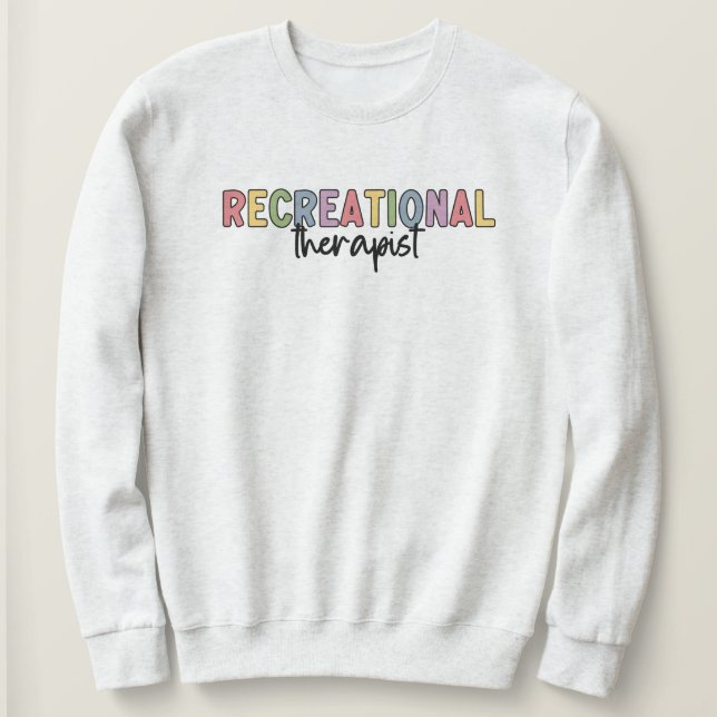 Sweatshirt Thérapeute récréative colorée (Design devant)