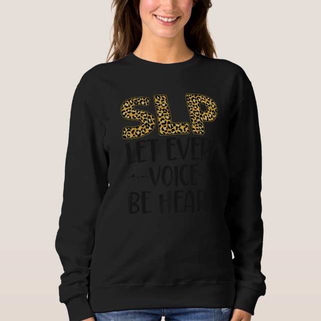 Sweatshirt Thérapie orthophoniste Assistant SLP Leopard Che (Devant)