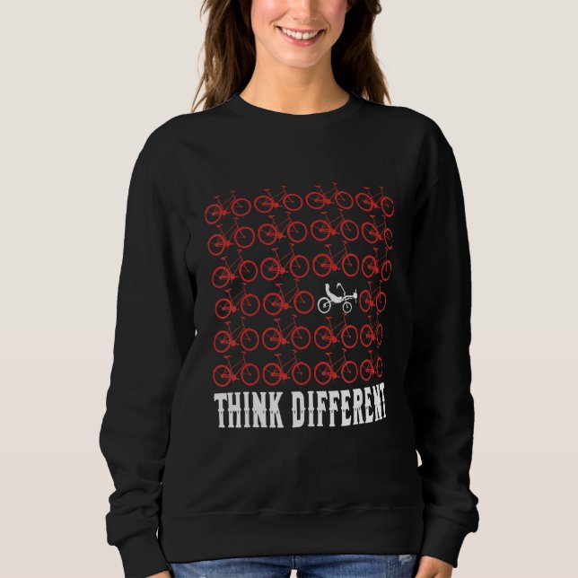 Sweatshirt Think Different Funny Bike (Devant)