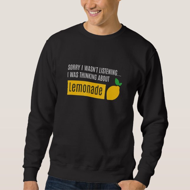 Sweatshirt Thinking About Summer Lemonade Citrus Fruit (Devant)