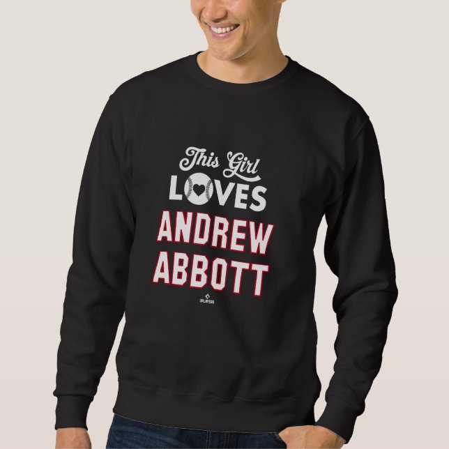 Sweatshirt This Girl Loves Andrew Abbott Cincinnati Baseball  (Devant)