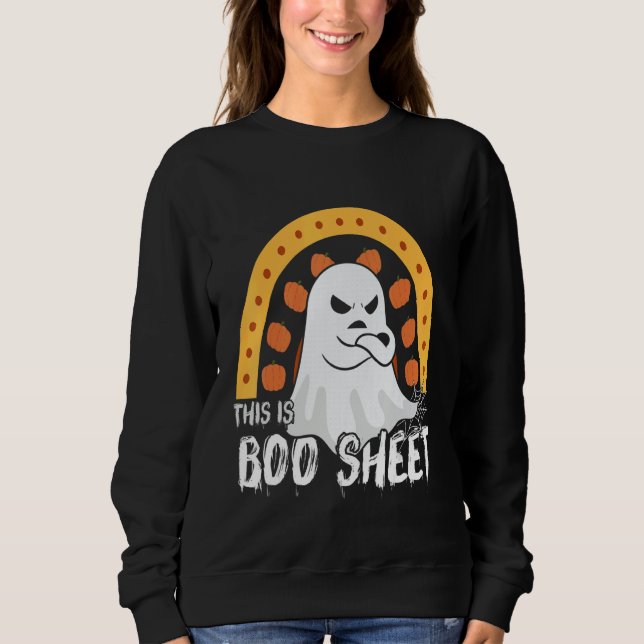 Sweatshirt This is boo sheet ghost retro halloween costume me (Devant)