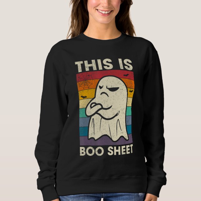 Sweatshirt This is Boo Sheet Ghost Retro Halloween Costume Me (Devant)