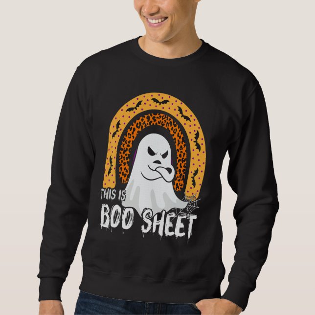 Sweatshirt This is boo sheet ghost retro halloween costume me (Devant)