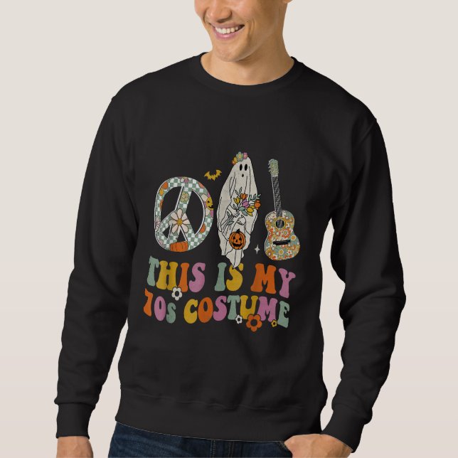 Sweatshirt This is My 70s Costume Halloween Peace Hippie Retr (Devant)