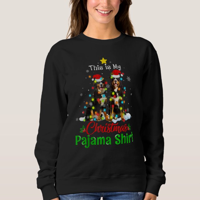 Sweatshirt This Is My Christmas Pajama Bernese Mountain Dog C (Devant)