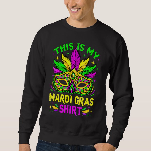 Sweatshirt This Is My Mardi Gras Pajama Funny Mardi Gras Squa (Devant)