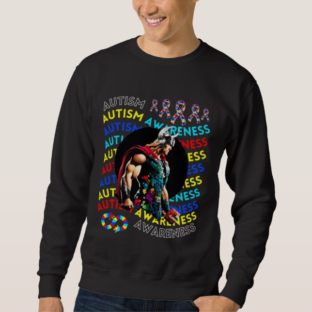 Sweatshirt Thor Autism Awareness Navigating Autism Autism Chi (Devant)