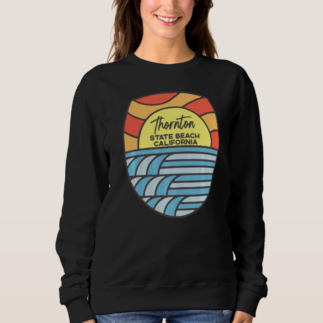 Sweatshirt Thornton State Beach California Ca Beach Sunset (Devant)