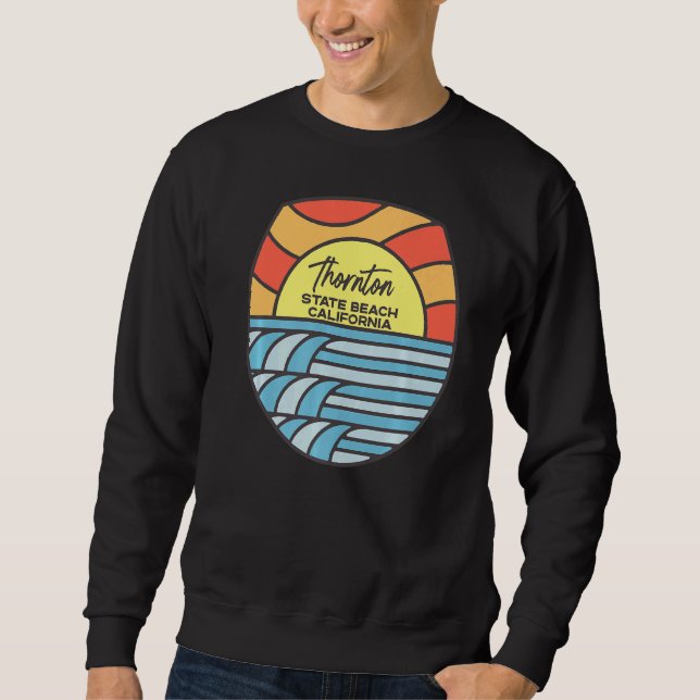 Sweatshirt Thornton State Beach California Ca Beach Sunset (Devant)