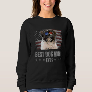 Sweatshirt Tibétain Terrier Meilleur Chien Maman Jamais Rétro