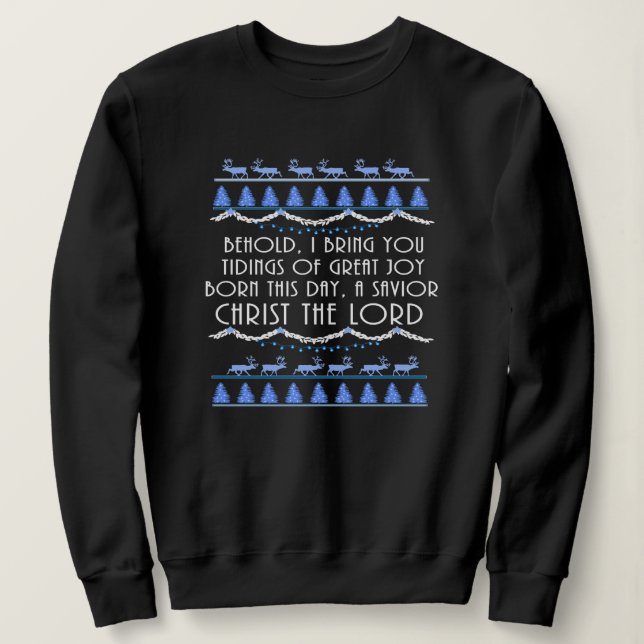 Sweatshirt Tiding of Great Joy Christmas (Design devant)