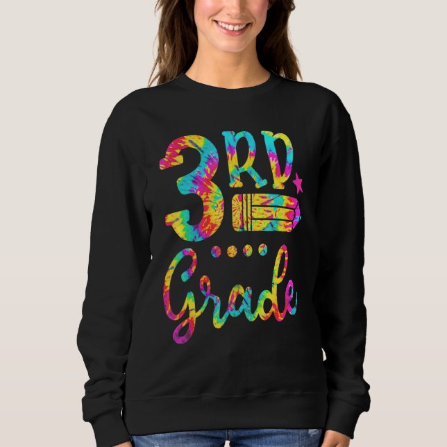 Sweatshirt Tie Dye 3e année Escadron Enseignant Premier jour (Devant)