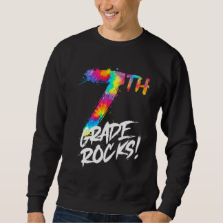 Sweatshirt Tie Dye 7e année Septième année Rocks Retour à l'é