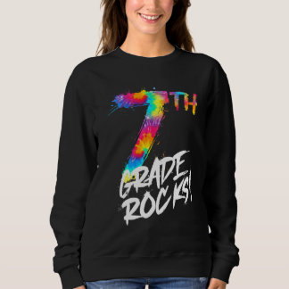Sweatshirt Tie Dye 7e année Septième année Rocks Retour à l'é