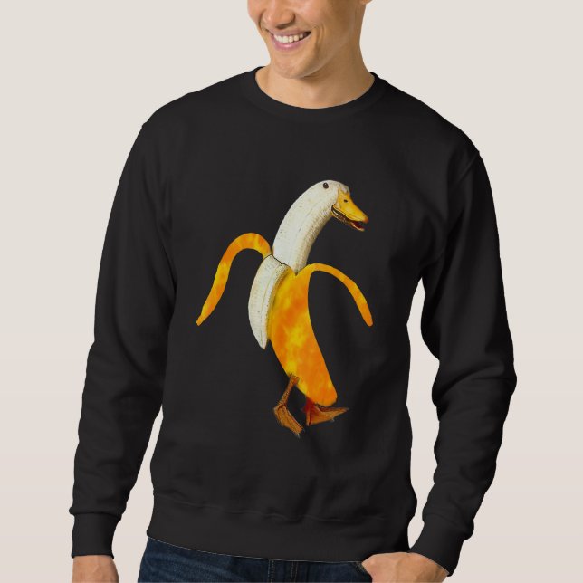 Sweatshirt Tie Dye Banana Duck World Farm Animal Pun Distress (Devant)