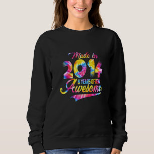 Sweatshirt Tie Dye Fabriqué En 2014 8 Ans D'Être Étonnant 8 B